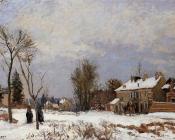 卡米耶 毕沙罗 : The Road from Versailles to Saint-Germain, Louveciennes